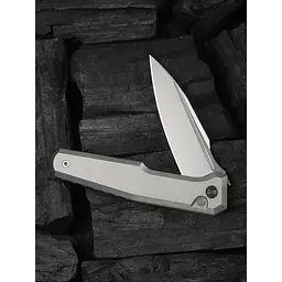 Ніж складаний туристичний Weknife Dressytak (8.6 см) Bohler M390 / Titanium сірий - мініатюра 10
