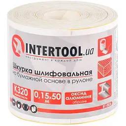 Шліфувальний папір наждачна шкірка в рулоні Intertool 115 мм x 50 м x P320