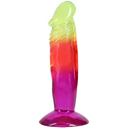 Дилдо Doc Johnson Crystal Jellies 6.5 Inch Rainbow, 16.5 см