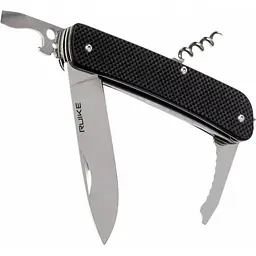 Багатофункціональний ніж Ruike Criterion L32, (8.5 см) 12C27 / G10 чорний, 13 інстр. - мініатюра 2