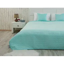 Покривало Руно двостороннє Velour Tiffany зигзаг 150х220 см м'ятне - мініатюра 4