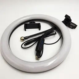 Кільцева LED лампа 26см 16W з тримачем для телефону та Штатив 135см набір блогера 2в1 кільцеве світло Ring Light - мініатюра 2
