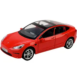 Колекційна металева модель автомобіля Автопром Tesla Model 3 з інерцією, світлом та звуком 1:24