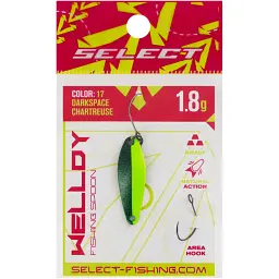 Блешня Select Welldy 1.8g 31mm #17 DarkSpace Chartreuse - мініатюра 2