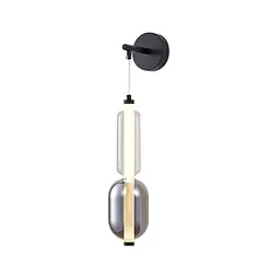 Бра настінне LED Levistella 788W39326 BK+SM+CL, 5W, 4000K, чорний+сріблястий+прозорий, сучасний стиль - мініатюра 2
