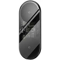 Бездротовий мультизарядний пристрій Baseus Digital LED Display 2in1 Wireless Charger 20W Black Universal version (WXSX010101)