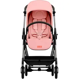 Коляска Cybex Melio Hibiscus Red з бампером рожева (522002655) - мініатюра 3