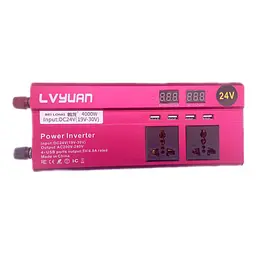 Інвертор Lvyuan Power 4000W 013 з 24V на 220V 3 розетки, 4 USB (11040)