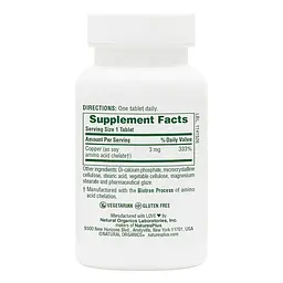 Вітаміни та мінерали NaturesPlus Copper 3 mg 90 таблеток - мініатюра 2