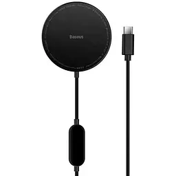 Бездротовий зарядний пристрій Baseus Simple Mini2 Magnetic Wireless Charger 15W Black (CCJJ010001) [90315] - мініатюра 2