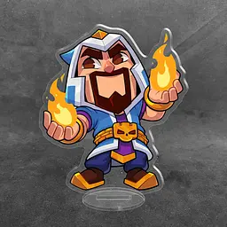 Акрилова колекційна фігурка Чібі Chibi Аніме: Clash of Clans, Clash Royale Чаклун (Wizard) 10 см - мініатюра 2