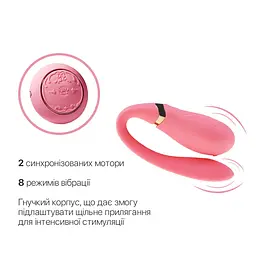 Смартвібратор для пар Zalo Fanfan set Rouge Pink, пульт ДК - мініатюра 5