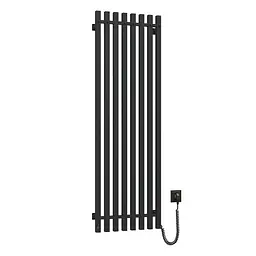 Електрична рушникосушка Navin Levante 450x1400 Sensor права, чорний муар 10-012033-4860, Чорний матовий, Праве, Електронний