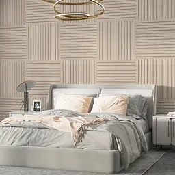 Покриття вінілове самоклеюче 3D рейки Sticker Wall600х600х2.8мм Ясен кремовий SW-00002199 - мініатюра 6