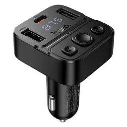 Автомобільний адаптер HOCO Delta car BT FM transmitter E87 2USB/1Type-C, 35W/3A, PD/QC