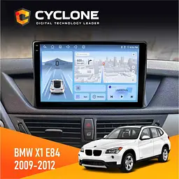 Штатна магнітола BMW X1 (E84) 2009-2012 Cyclone C10-012 4x64, DSP, 4G Cyclone (НФ-00007717)