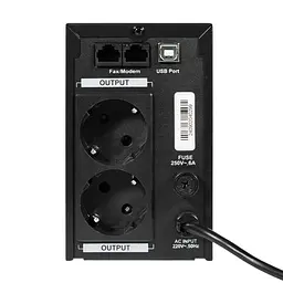Джерело безперебійного живлення Kraft KRF-1200VA/720W(LED)LiFePO4 UPS (42-00166) - мініатюра 3