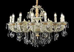Люстра свічка LED Splendid Ray L05241/16+2P, 18 ламп, E14, біла/золота/коричнева, сучасний стиль для дому - мініатюра 2