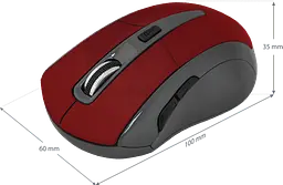 Мишка Defender Accura MM-965 Red (52966) - мініатюра 3
