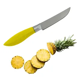 Ніж кухонний для фруктів із пластиковою ручкою 19 см, Kitchen Master Жовтий 85594