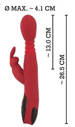 Вібратор You2Toys-кролик Rechargeable Massager For Her Rabbit Vibrator 26.5 см червоний - мініатюра 8