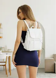 Жіночий рюкзак Sambag Loft MQP білий 30 х 25 х 12 см (22220008)