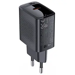 Мережевий зарядний пристрій Acefast A82 PD20W GaN single USB-C charger чорний