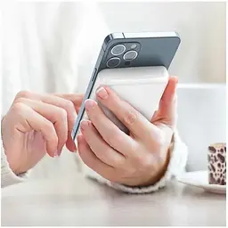 Бездротовий зовнішній акумулятор Choetech B651 10000mAh магнітний білий B651-CCWH - мініатюра 5