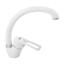 Змішувач для кухні Zerix YUB 181 white ZX2762 Білий матовий