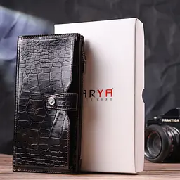 Чоловічий шкіряний портмоне KARYA 9,7х19х1,5 см acs0024577 - мініатюра 8