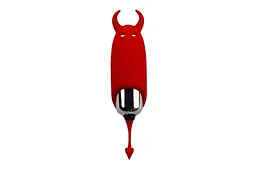 Віброкуль з хвостиком і ріжками Adrien Lastic Pocket Vibe Devol, 8.5х2.3 см (червоний) - мініатюра 2