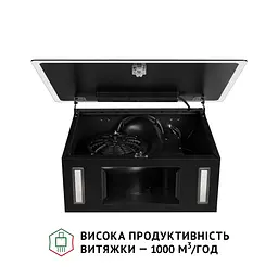Витяжка декоративна похила Perfelli RIVA NERO - мініатюра 11