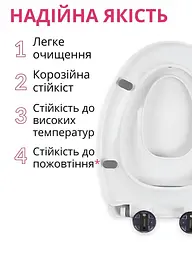 Кришка для унітазу з дитячим сидінням форма O з мікроліфтом - мініатюра 12