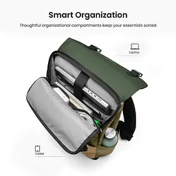 Рюкзак Tomtoc Slash-T64 Flip Laptop Backpack Green 15.6 Inch/18L T64M1T1GC - мініатюра 3