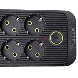 Мережевий фільтр-подовжувач SMART 6 розеток 5 USB 3 метри, чорний
 - мініатюра 6