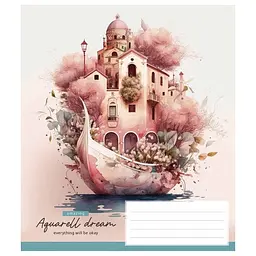 Зошит учнівський "Aquarell dream" 036-3289L-2 у лінію, 36 аркушів