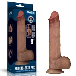 Фалоімітатор - Sliding Skin Pro Dual Layer Silicone Dong 9" Flesh