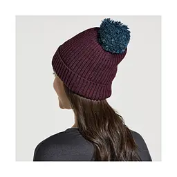 Шапка Saucony Rested Pom Beanie Bordeaux Red (1097-800031-SU UNI) - мініатюра 2