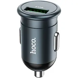 Автомобільний зарядний пристрій Hoco Z43 Mighty QC3.0 USB-A Metal Gray (761194) [151283] - мініатюра 2