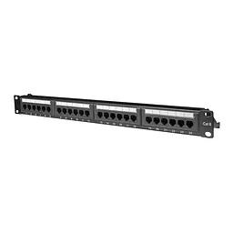 Патч-панель 24 порти E-NET UTP/24 CAT5e 19" 1U (25-00083) - мініатюра 1