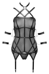 Комплект Cottelli Collection Basque Bondage XL чорний - мініатюра 5