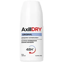 Кульковий дезодорант-антиперспірант AxillDRY Original до 48 годин, 50 мл