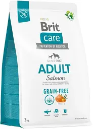 Корм для собак малих і середніх порід Brit Care Dog Grain-free Adult беззерновий з лососем 3 кг