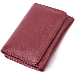 Шкіряний цікавий гаманець для жінок ST Leather 22507 бордовий - мініатюра 4