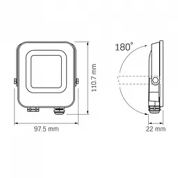LED прожектор VIDEX F3e 1000Lm 5000K AC/DC 12-48V - мініатюра 8