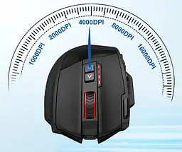 Миша бездротова ігрова з акумулятором та підсвічуванням 2.4 gHz E-YOOSO X33 Black - мініатюра 3
