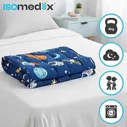 Дитяча обтяжена ковдра Isomedix 26897, 4 кг, 150 × 100 см, сенсорна, з космічним принтом - мініатюра 5