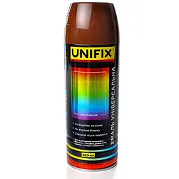 Емаль універсальна в балончику Unifix 400мл RAL 8008 коричневий оливковий