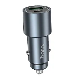 Автомобільний зарядний пристрій HOCO Z60 Bloom 48W dual-port PD30W+QC3.0 multi-protocol car charger чорний - мініатюра 2