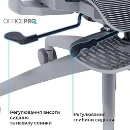 Офісне крісло OfficePro Skyline OC750-G-DG-DG (OC750-G-DG-DG) - мініатюра 8